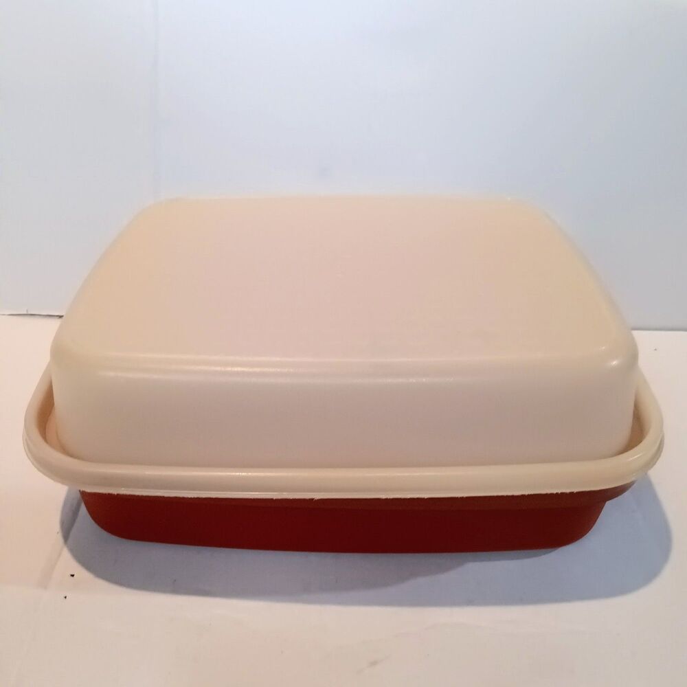 Vintage Tupperware Season Serve Marinade Container Keeper-Chili Red-1294-6